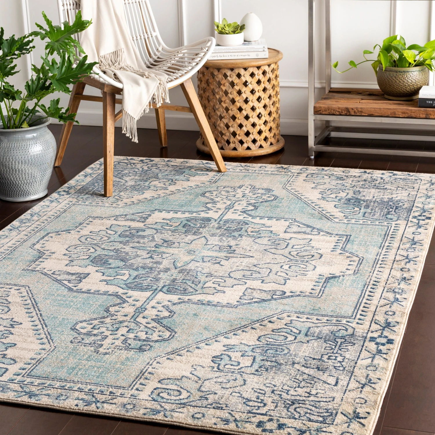 Artistic Weavers Lleucu Distressed Persian Area Rug 5 Artistic Weavers Lleucu Distressed Persian Area Rug - Image 5