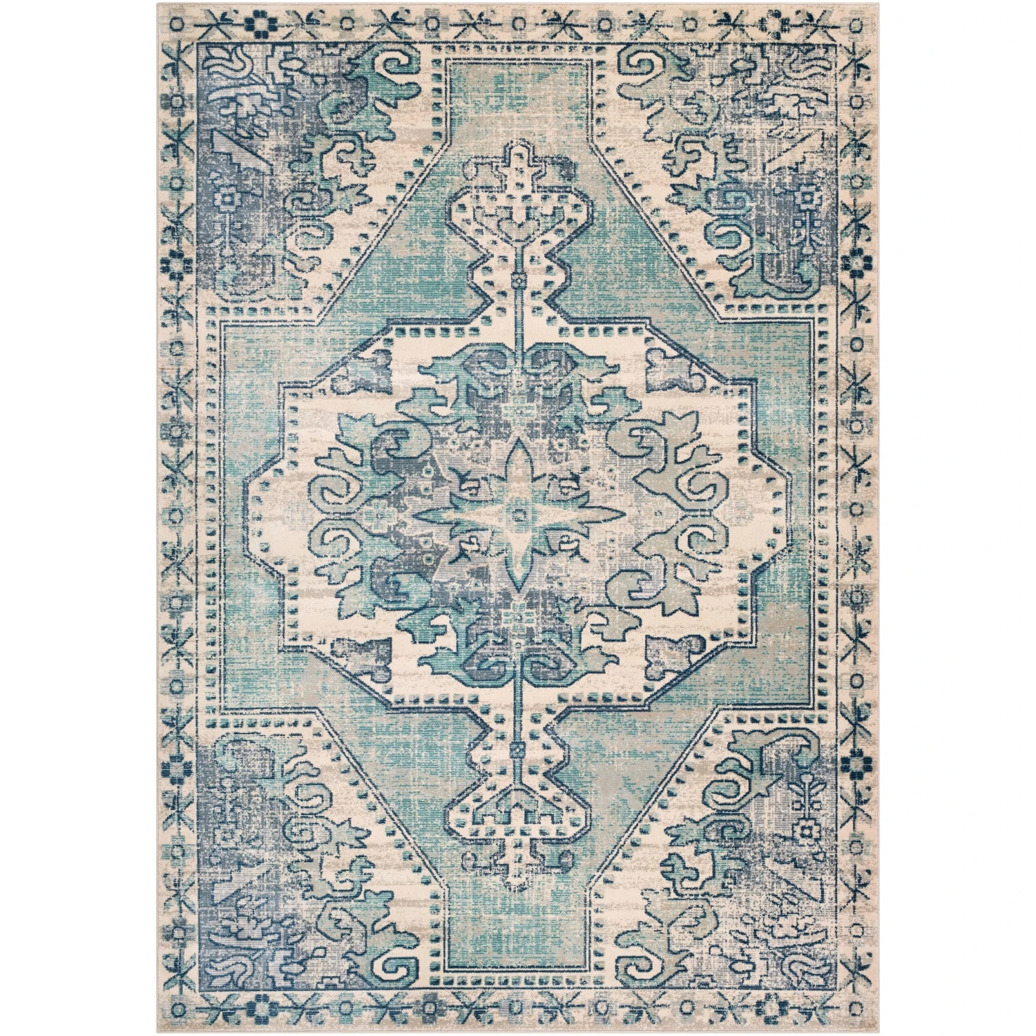 Artistic Weavers Lleucu Distressed Persian Area Rug 1 Artistic Weavers Lleucu Distressed Persian Area Rug
