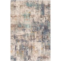 Artistic Weavers Micah Modern Rust, Navy, And Aqua Abstract Area Rug