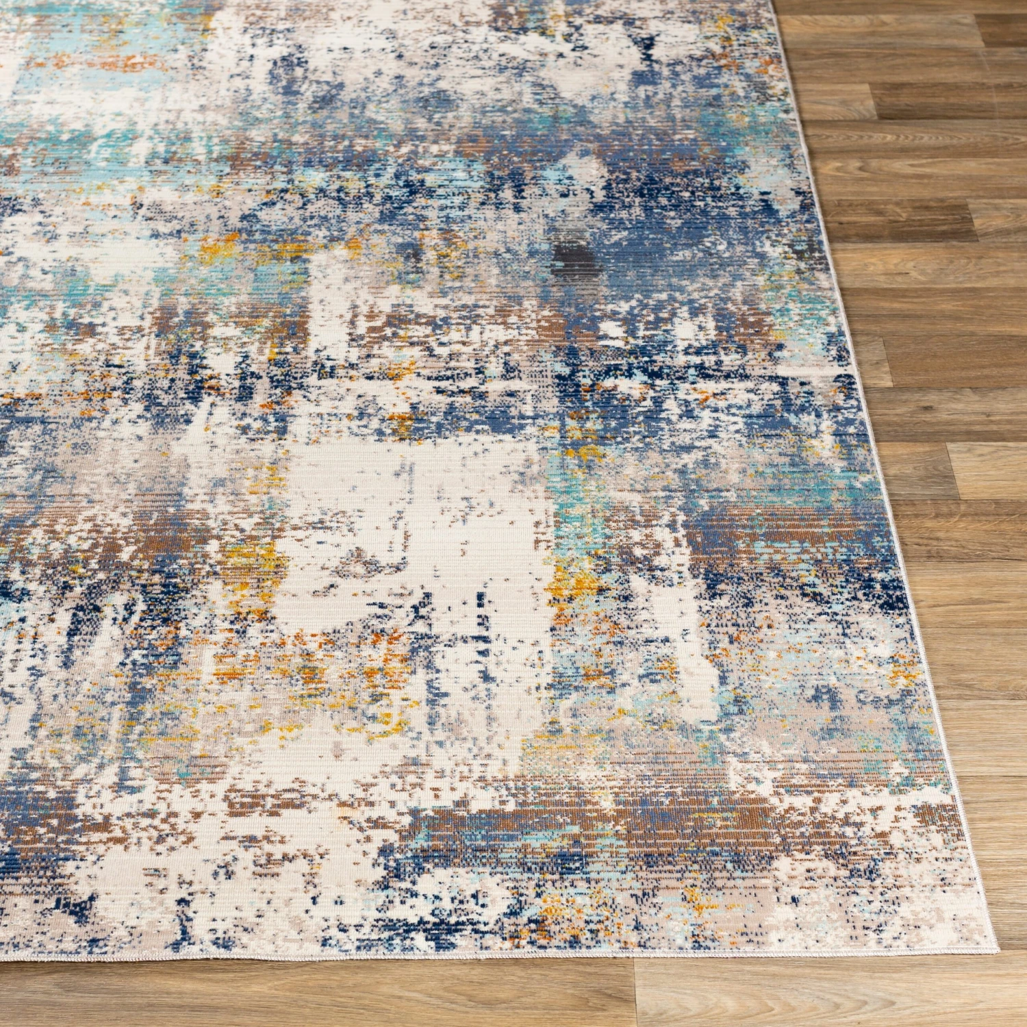 Artistic Weavers Micah Modern Rust, Navy, And Aqua Abstract Area Rug 4 Artistic Weavers Micah Modern Rust, Navy, And Aqua Abstract Area Rug - Image 4