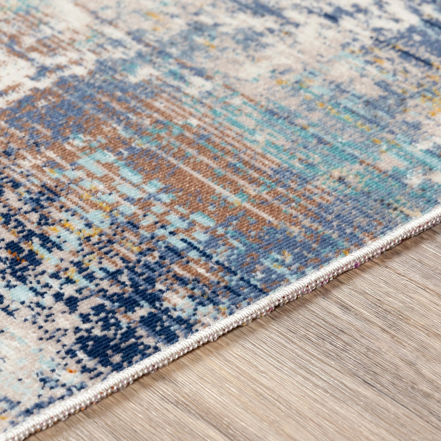 Artistic Weavers Micah Modern Rust, Navy, And Aqua Abstract Area Rug 5 Artistic Weavers Micah Modern Rust, Navy, And Aqua Abstract Area Rug - Image 5