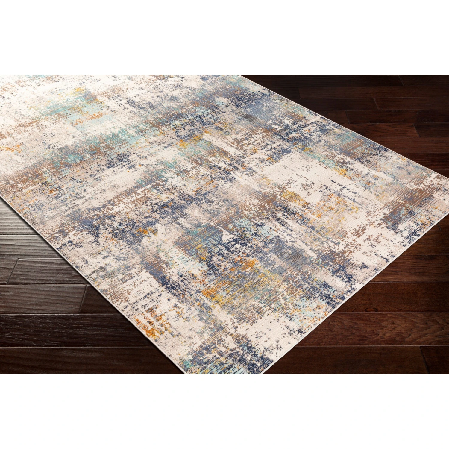 Artistic Weavers Micah Modern Rust, Navy, And Aqua Abstract Area Rug 7 Artistic Weavers Micah Modern Rust, Navy, And Aqua Abstract Area Rug - Image 7