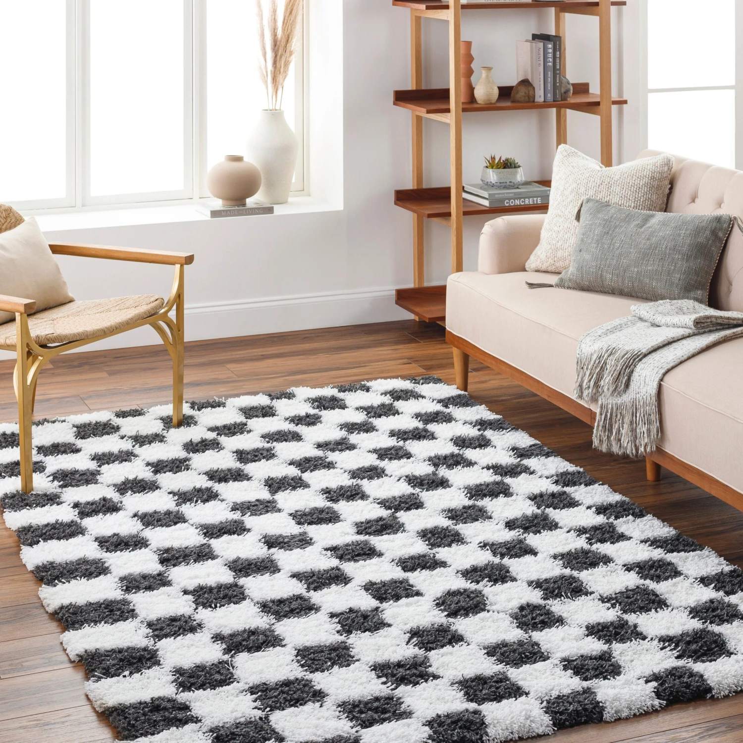 Artistic Weavers Sibari Modern Checkered Plush Area Rug 2 Artistic Weavers Sibari Modern Checkered Plush Area Rug - Image 2