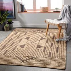 Artistic Weavers -Artistic Weavers Nishant Handmade Bohemian Geometric Jute 26 Wool Area Rug 1