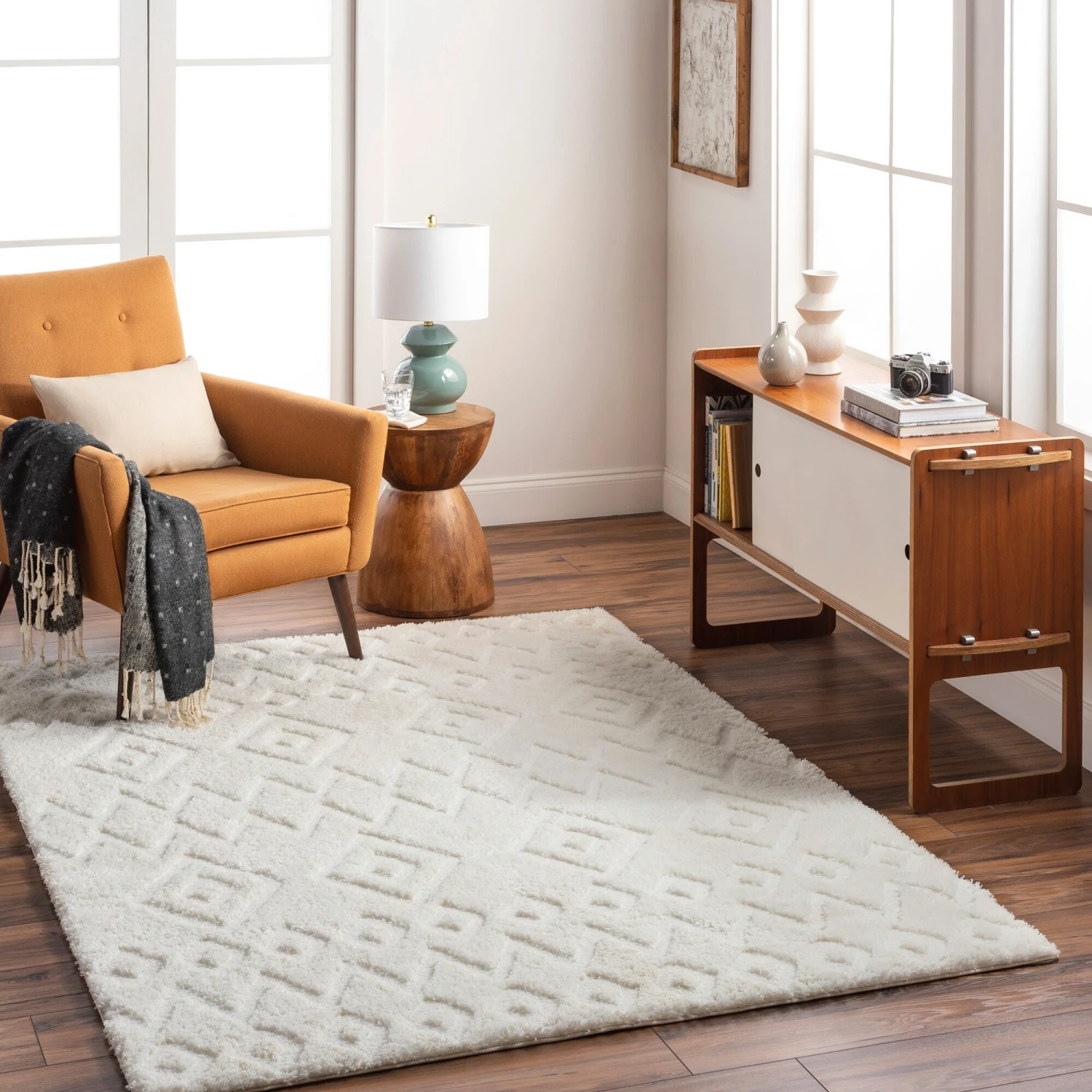 Artistic Weavers Nomadic Boho Modern Plush Area Rug 2 Artistic Weavers Nomadic Boho Modern Plush Area Rug - Image 2