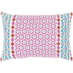 Odetta Modern Bright Pink Feather Down Or Poly Filled Throw Pillow 13 Inch X 19 Inch