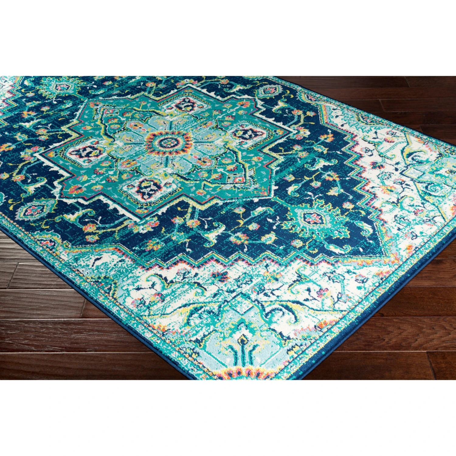 Artistic Weavers Padma Traditional Teal Area Rug 11 Artistic Weavers Padma Traditional Teal Area Rug - Image 11