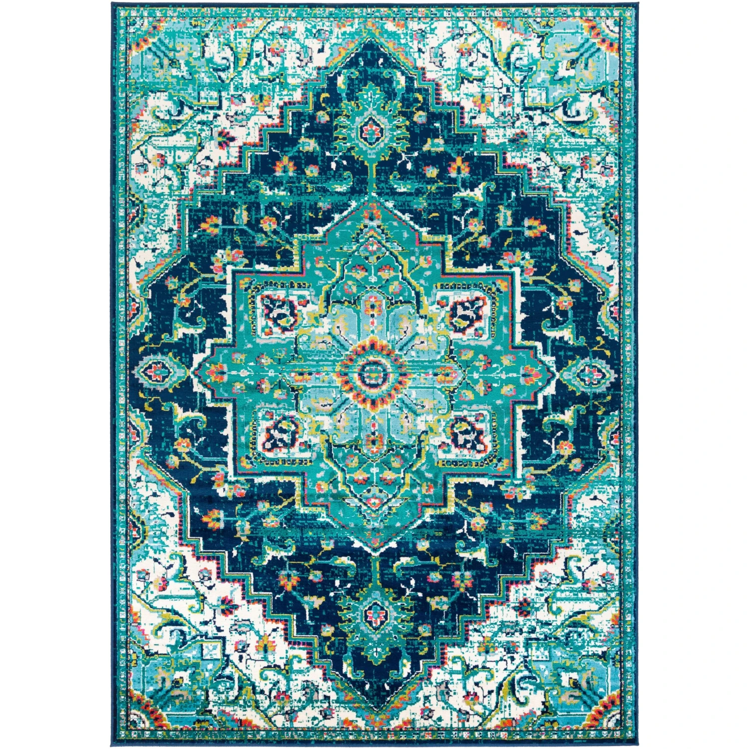 Artistic Weavers Padma Traditional Teal Area Rug 19 Artistic Weavers Padma Traditional Teal Area Rug - Image 19