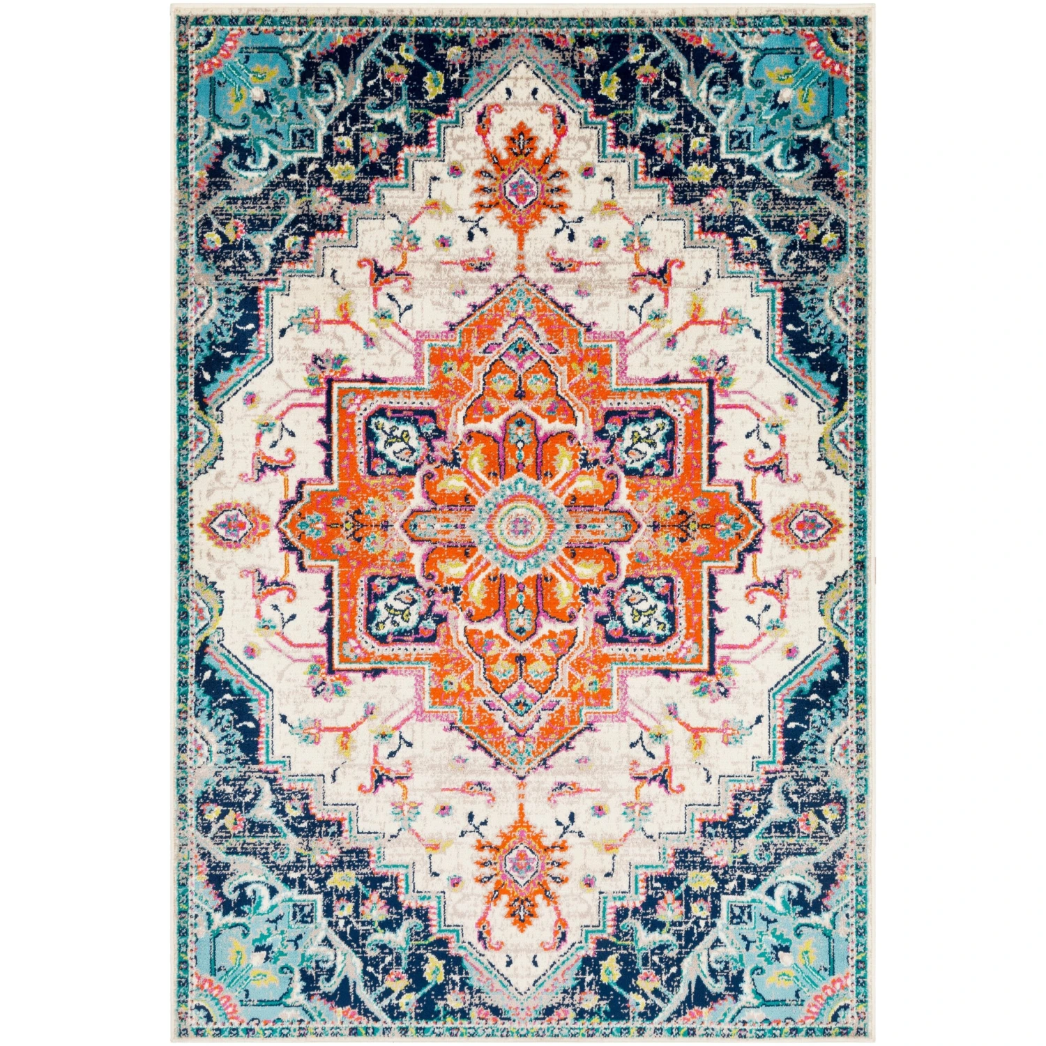 Artistic Weavers Padma Traditional Teal Area Rug 6 Artistic Weavers Padma Traditional Teal Area Rug - Image 6