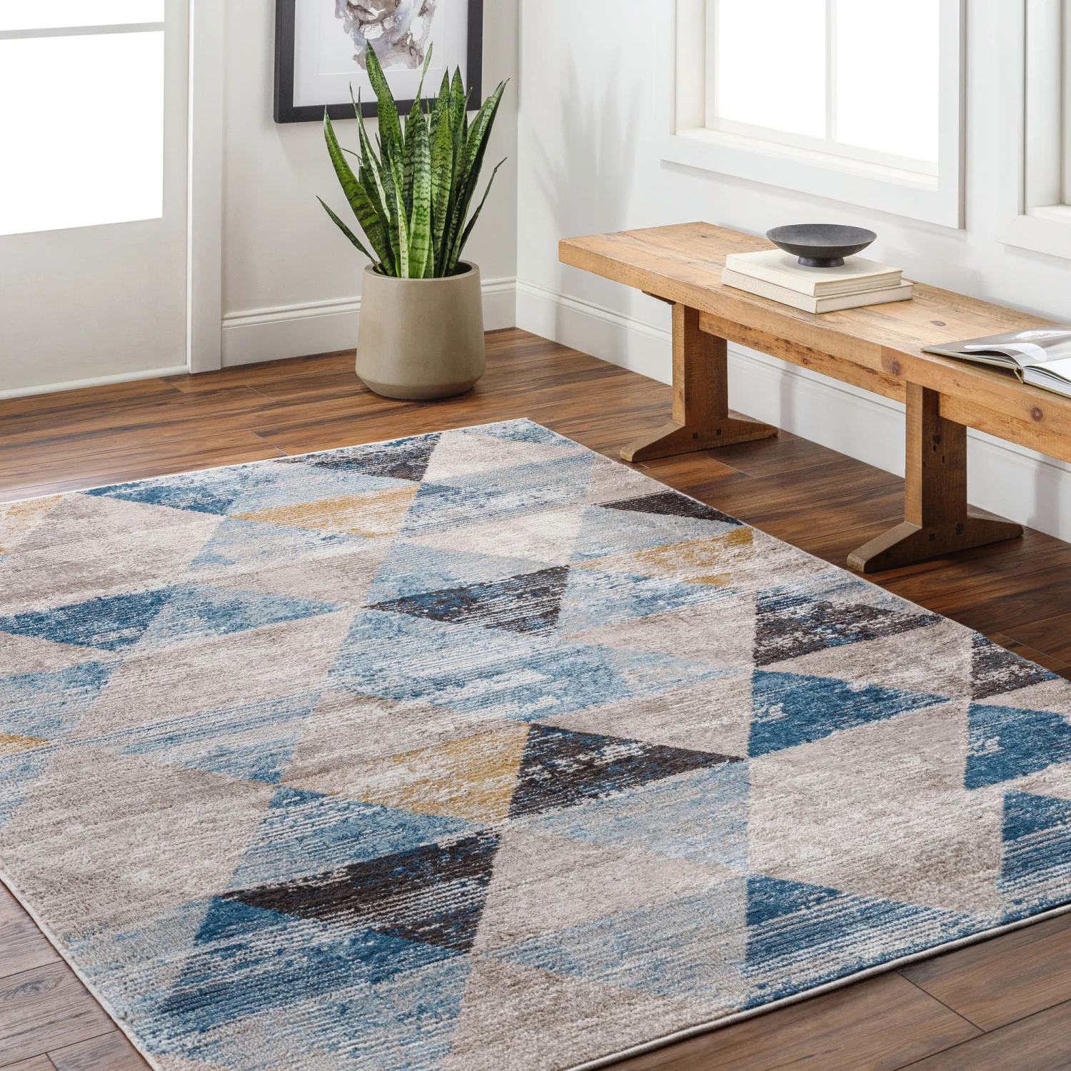Artistic Weavers Pertek Distressed Geometric Area Rug 2 Artistic Weavers Pertek Distressed Geometric Area Rug - Image 2