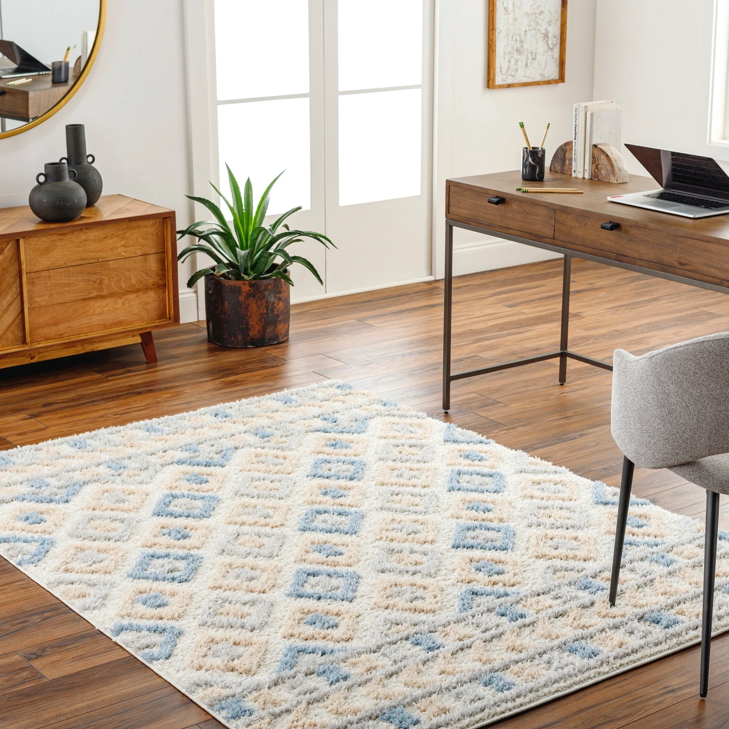 Artistic Weavers Rodos Transitional Diamond Plush Area Rug 2 Artistic Weavers Rodos Transitional Diamond Plush Area Rug - Image 2