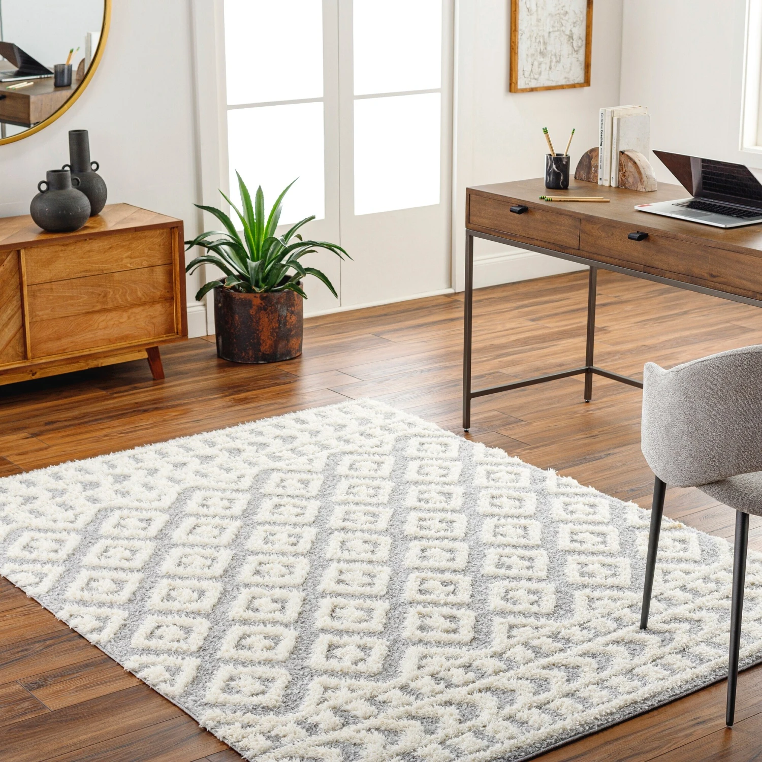 Artistic Weavers Rodos Transitional Diamond Plush Area Rug 5 Artistic Weavers Rodos Transitional Diamond Plush Area Rug - Image 5
