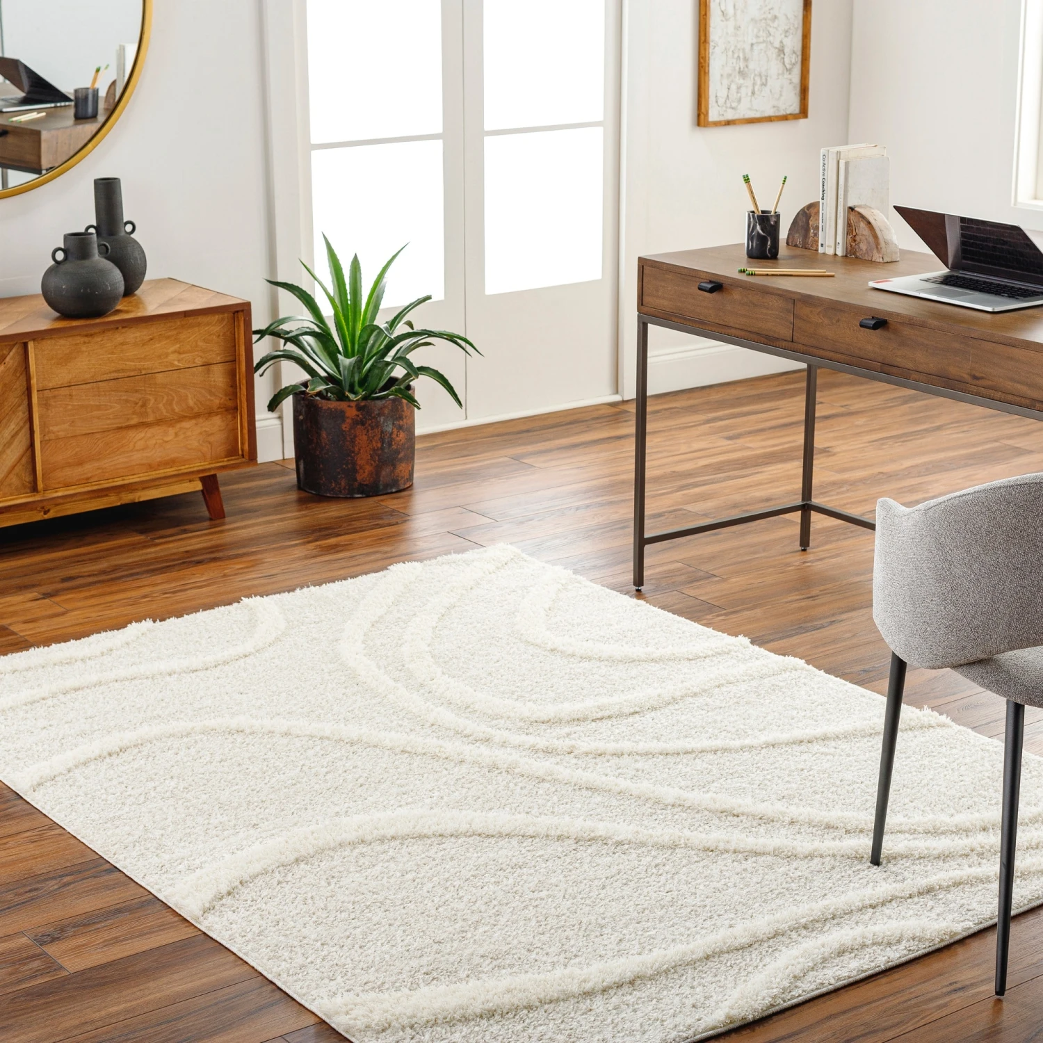 Artistic Weavers Rodos Transitional Swirl Plush Area Rug 2 Artistic Weavers Rodos Transitional Swirl Plush Area Rug - Image 2