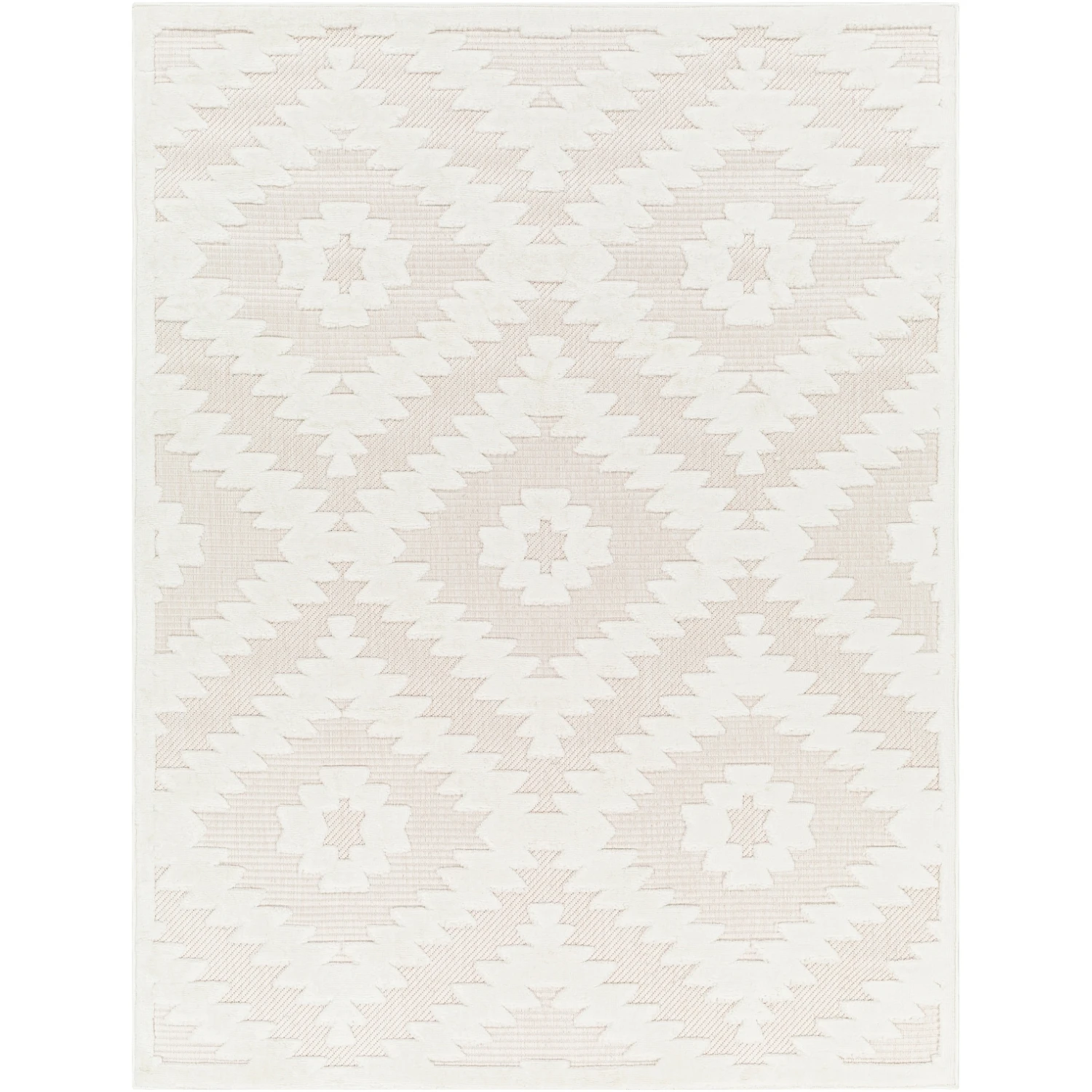 Artistic Weavers San Diego Indoor/ Outdoor Neutral Diamond Area Rug 3 Artistic Weavers San Diego Indoor/ Outdoor Neutral Diamond Area Rug - Image 3
