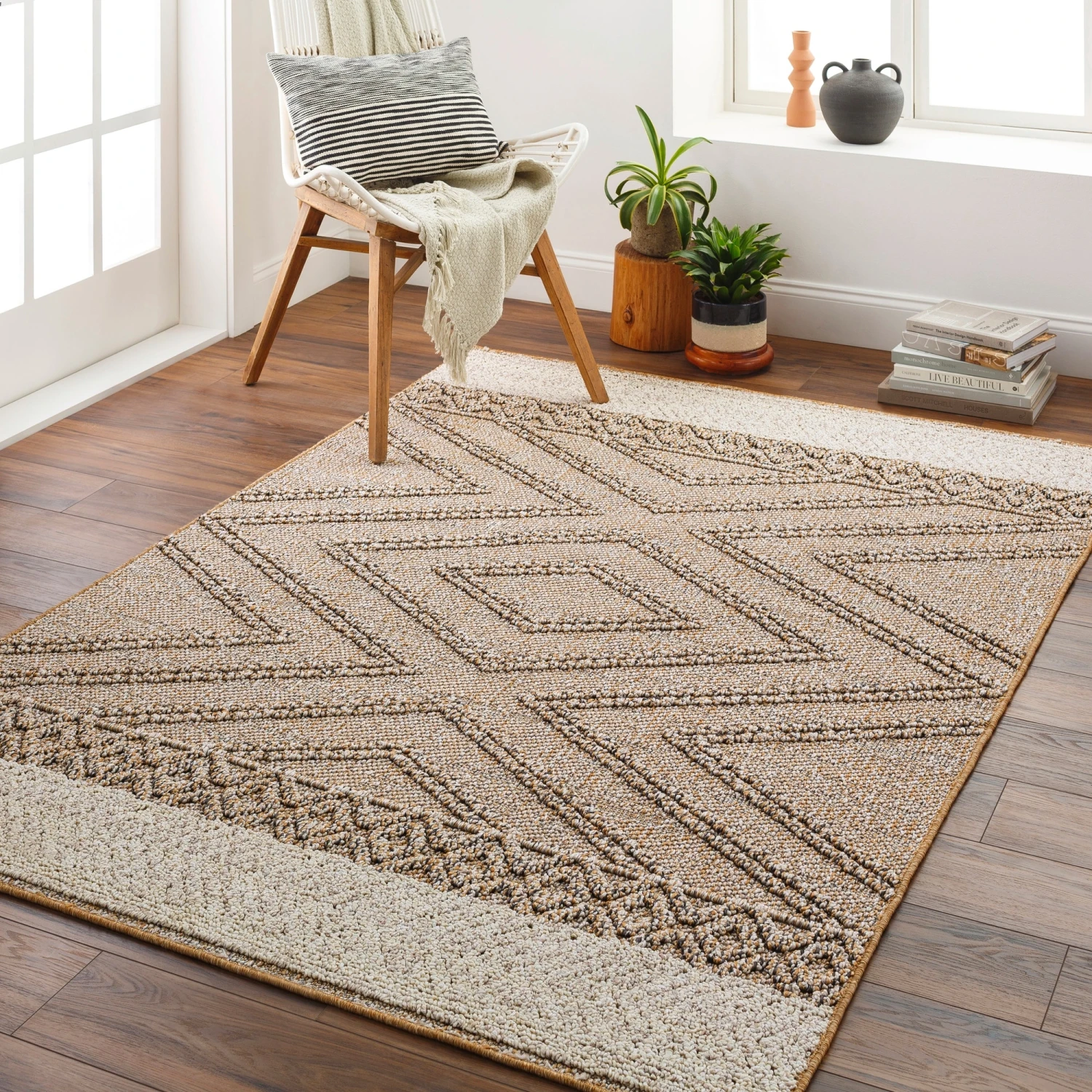 Artistic Weavers Sarasota Outdoor Safe Farmhouse Netural Area Rug 2 Artistic Weavers Sarasota Outdoor Safe Farmhouse Netural Area Rug - Image 2