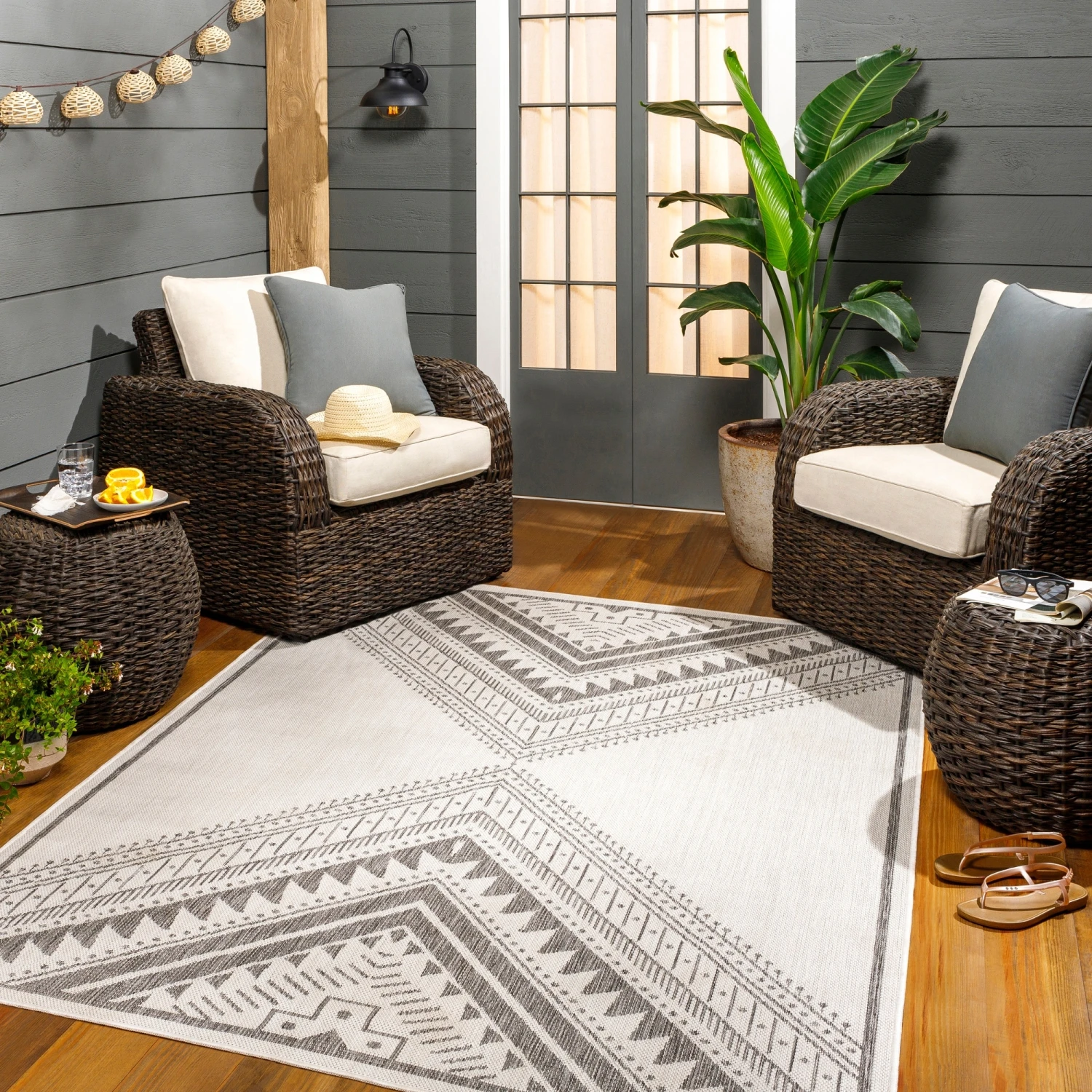 Artistic Weavers Searia Indoor/ Outdoor Boho Diamond Area Rug 5 Artistic Weavers Searia Indoor/ Outdoor Boho Diamond Area Rug - Image 5