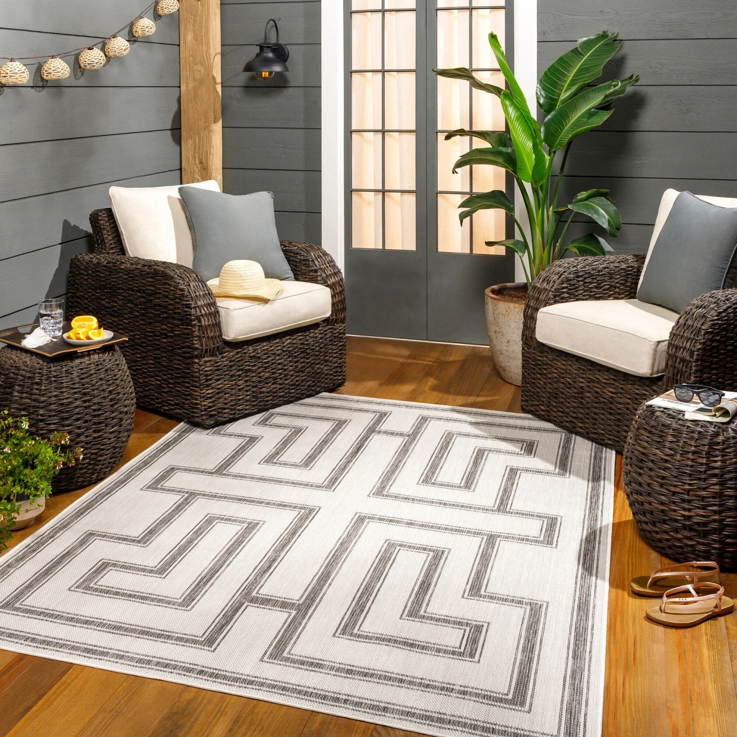 Artistic Weavers Shuppo Indoor/ Outdoor Scrollwork Area Rug 5 Artistic Weavers Shuppo Indoor/ Outdoor Scrollwork Area Rug - Image 5