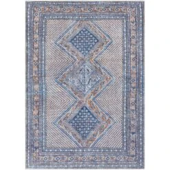 Artistic Weavers Silvia Vintage Medallion Printed Machine Washable Area Rug -Artistic Weavers Silvia Vintage Medallion Printed Area Rug 2