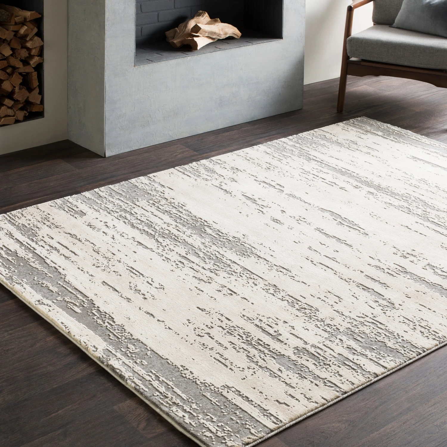 Artistic Weavers Teddy Grey Abstract Modern Area Rug 2 Artistic Weavers Teddy Grey Abstract Modern Area Rug - Image 2
