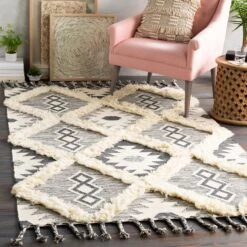 Artistic Weavers Topanga Handmade Wool Scandinavian Tassel Area Rug -Artistic Weavers Topanga Handmade Wool Scandinavian Tassel Area Rug 7