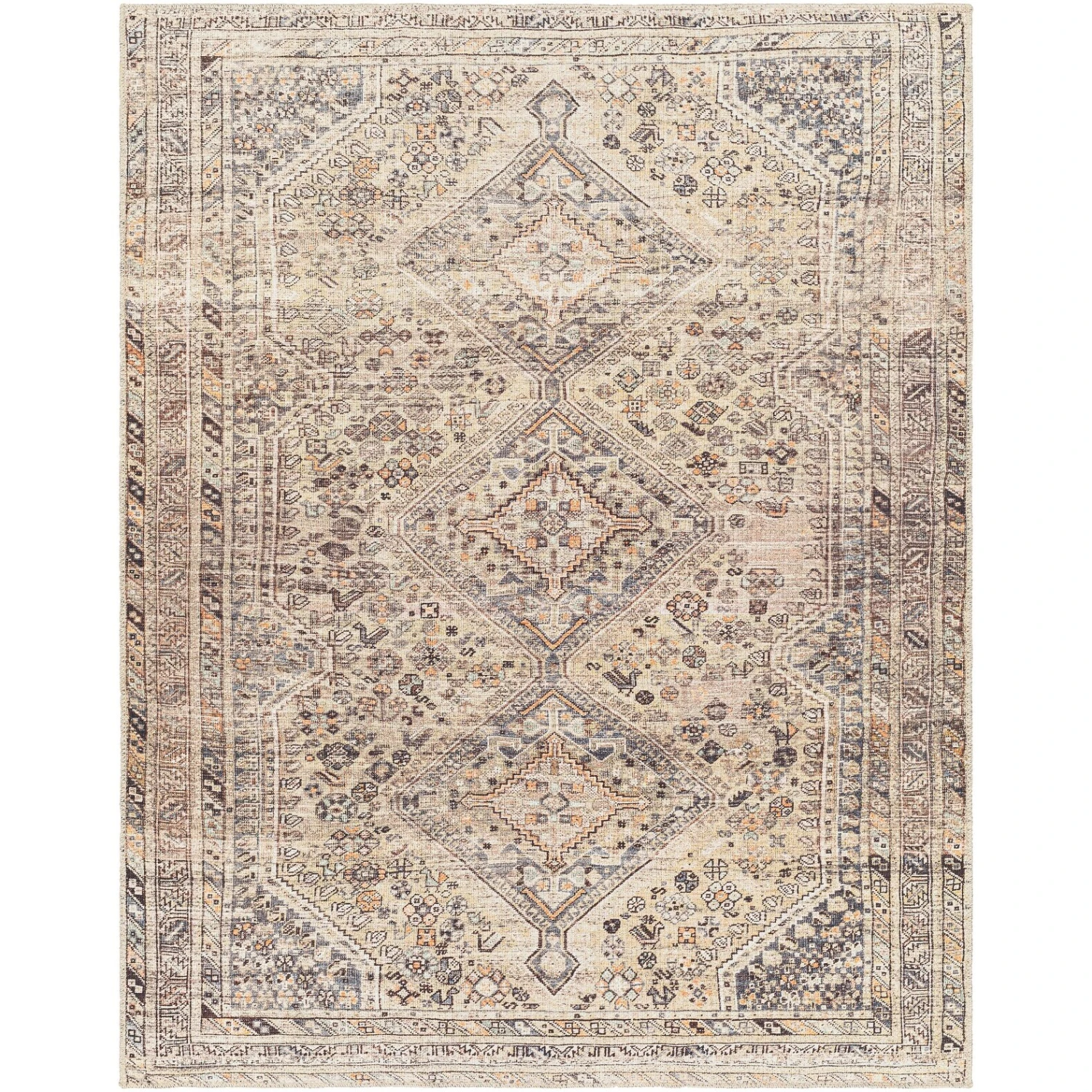 Artistic Weavers Verninac Distressed Medallion Printed Washable Rug 12 Artistic Weavers Verninac Distressed Medallion Printed Washable Rug - Image 12