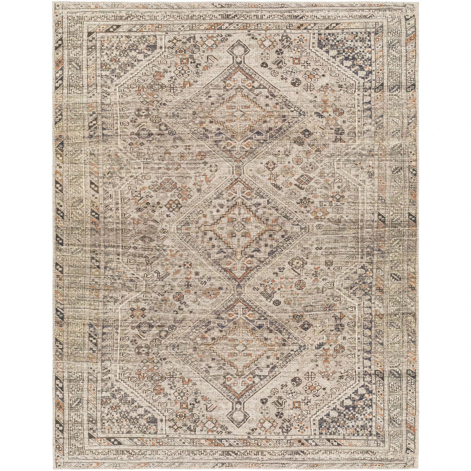 Artistic Weavers Verninac Distressed Medallion Printed Washable Rug 15 Artistic Weavers Verninac Distressed Medallion Printed Washable Rug - Image 15