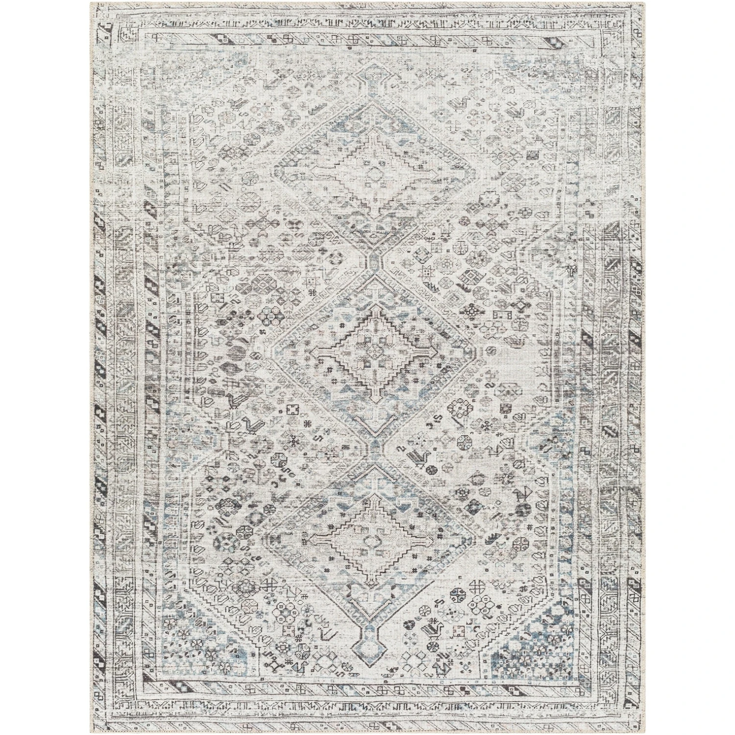 Artistic Weavers Verninac Distressed Medallion Printed Washable Rug 6 Artistic Weavers Verninac Distressed Medallion Printed Washable Rug - Image 6