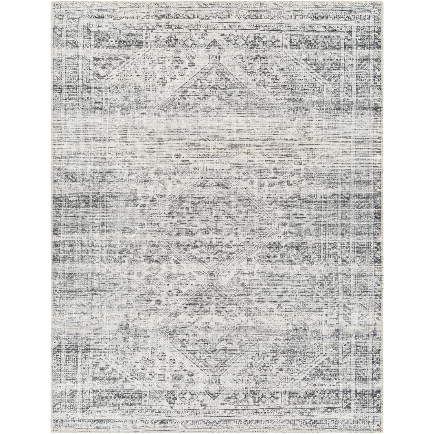 Artistic Weavers Verninac Distressed Medallion Printed Washable Rug 9 Artistic Weavers Verninac Distressed Medallion Printed Washable Rug - Image 9