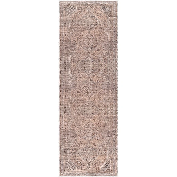 Artistic Weavers Verninac Distressed Medallion Printed Washable Rug 1 Artistic Weavers Verninac Distressed Medallion Printed Washable Rug