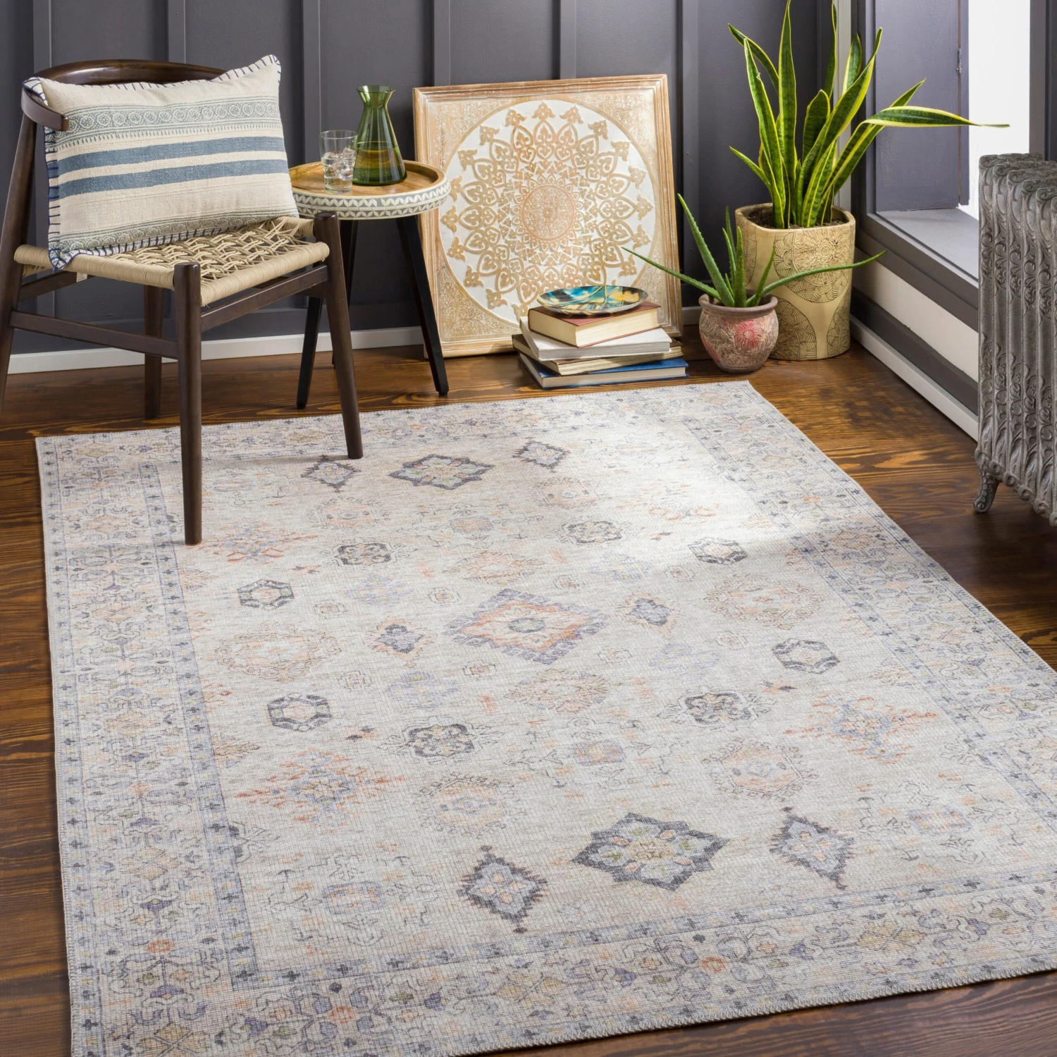 Artistic Weavers Vita Traditional Medallion Machine Washable Area Rug 2 Artistic Weavers Vita Traditional Medallion Machine Washable Area Rug - Image 2