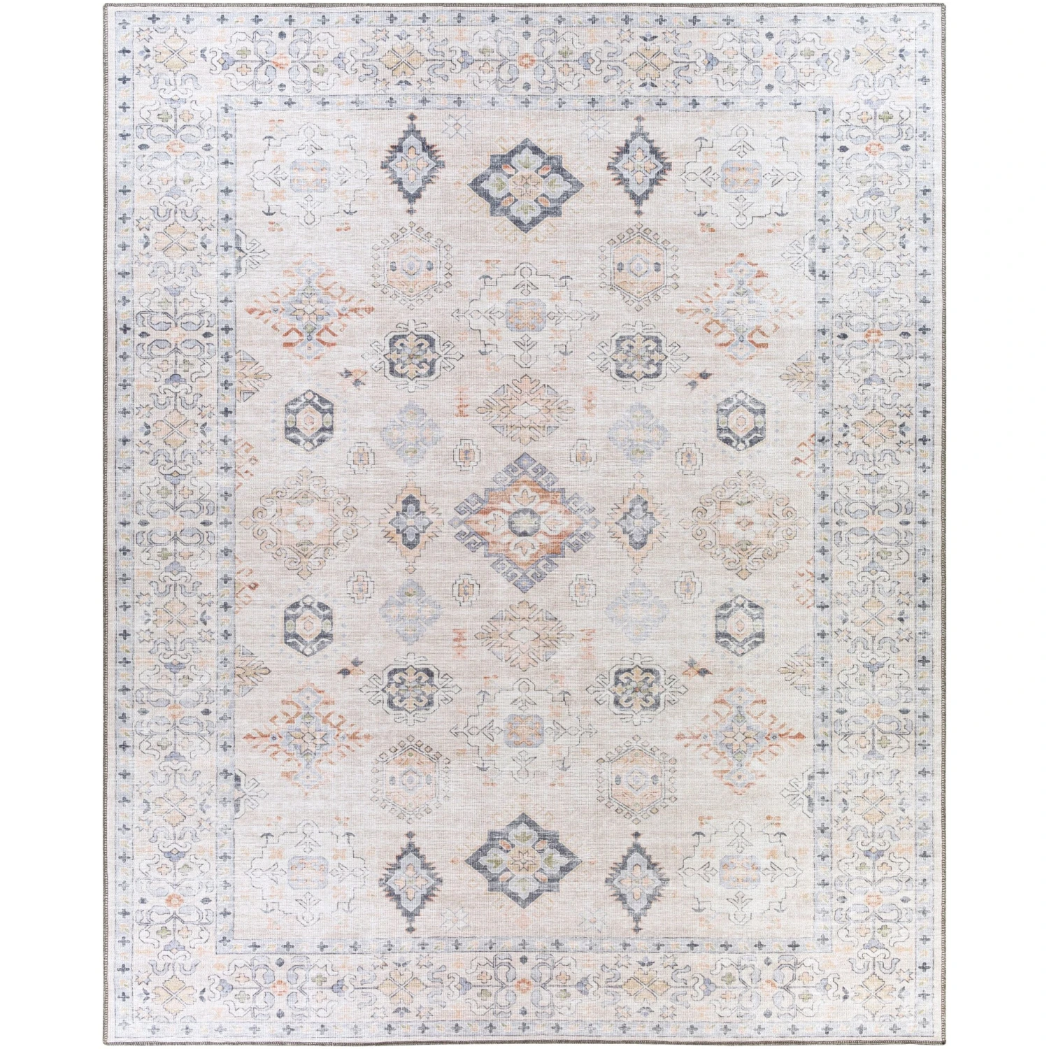 Artistic Weavers Vita Traditional Medallion Machine Washable Area Rug 1 Artistic Weavers Vita Traditional Medallion Machine Washable Area Rug