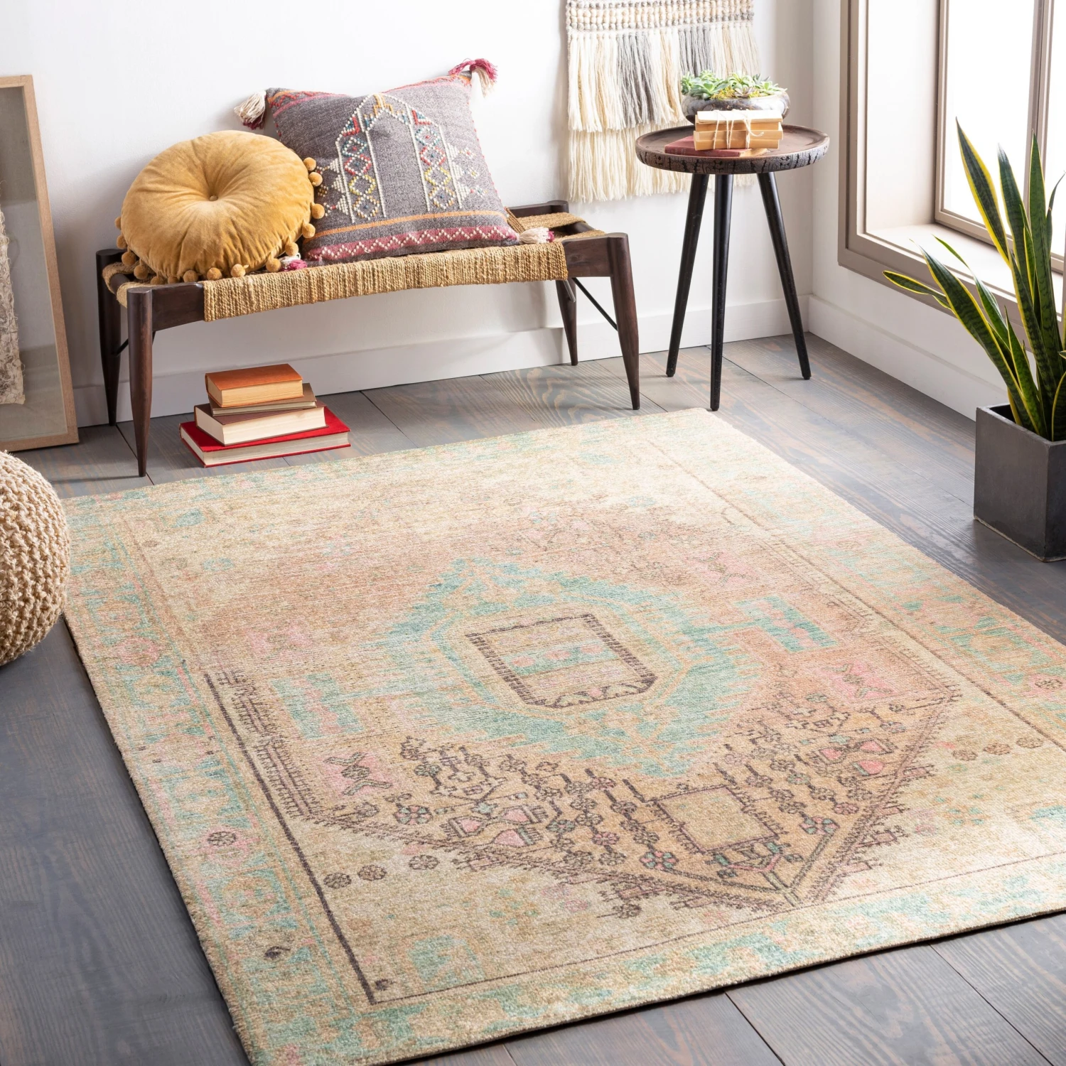 Artistic Weavers Voule Handmade Distressed Printed Area Rug 2 Artistic Weavers Voule Handmade Distressed Printed Area Rug - Image 2