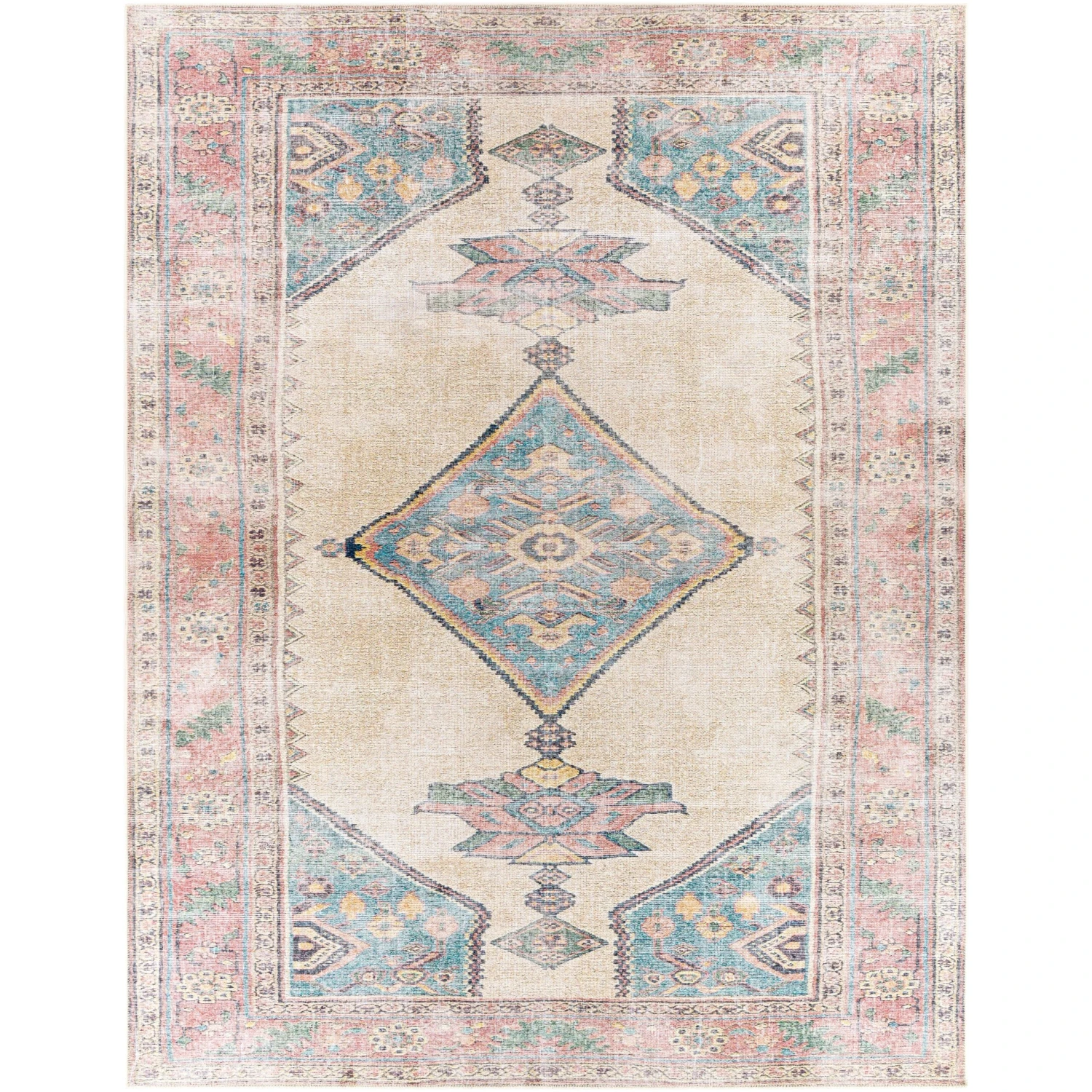 Artistic Weavers Yolanda Distressed Tribal Printed Machine Washable Area Rug 3 Artistic Weavers Yolanda Distressed Tribal Printed Machine Washable Area Rug - Image 3