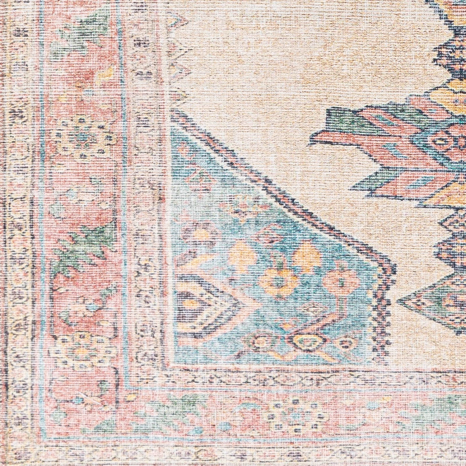 Artistic Weavers Yolanda Distressed Tribal Printed Machine Washable Area Rug 9 Artistic Weavers Yolanda Distressed Tribal Printed Machine Washable Area Rug - Image 9