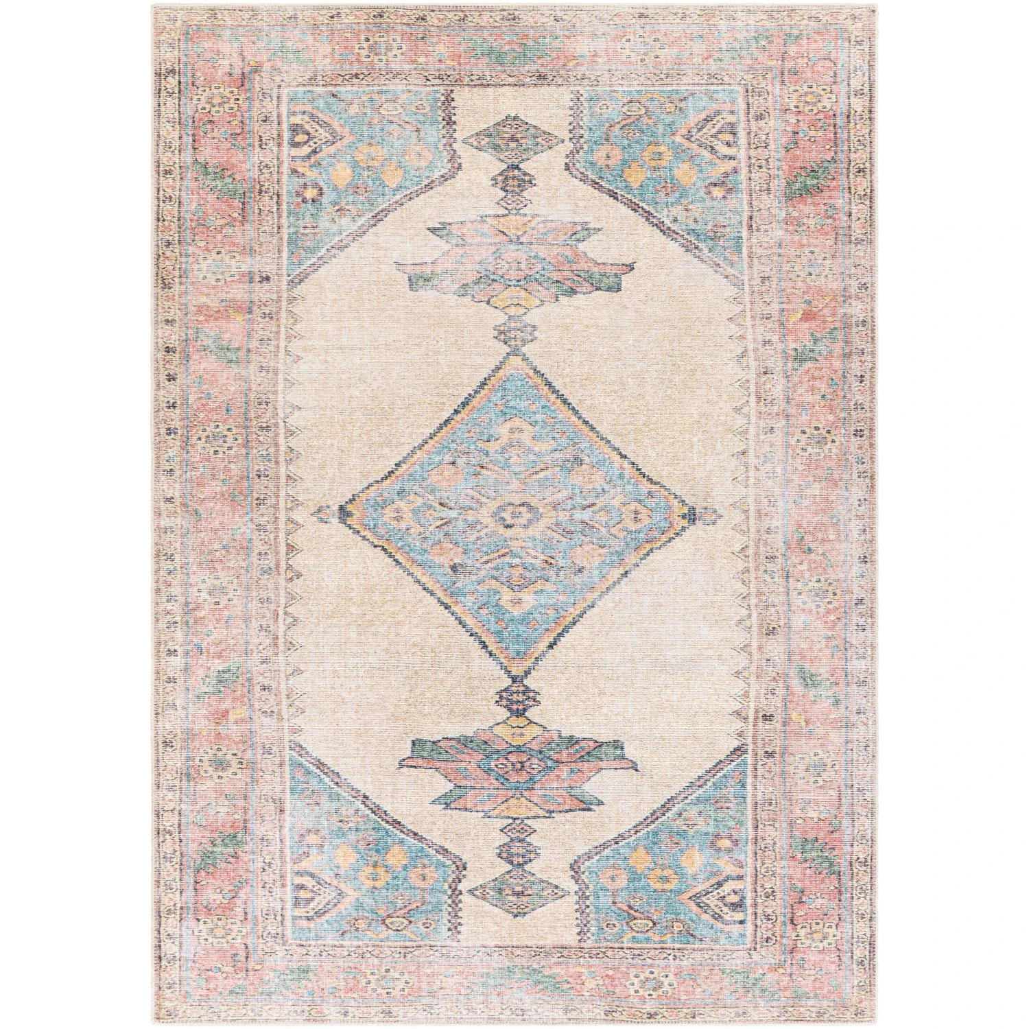 Artistic Weavers Yolanda Distressed Tribal Printed Machine Washable Area Rug 10 Artistic Weavers Yolanda Distressed Tribal Printed Machine Washable Area Rug - Image 10
