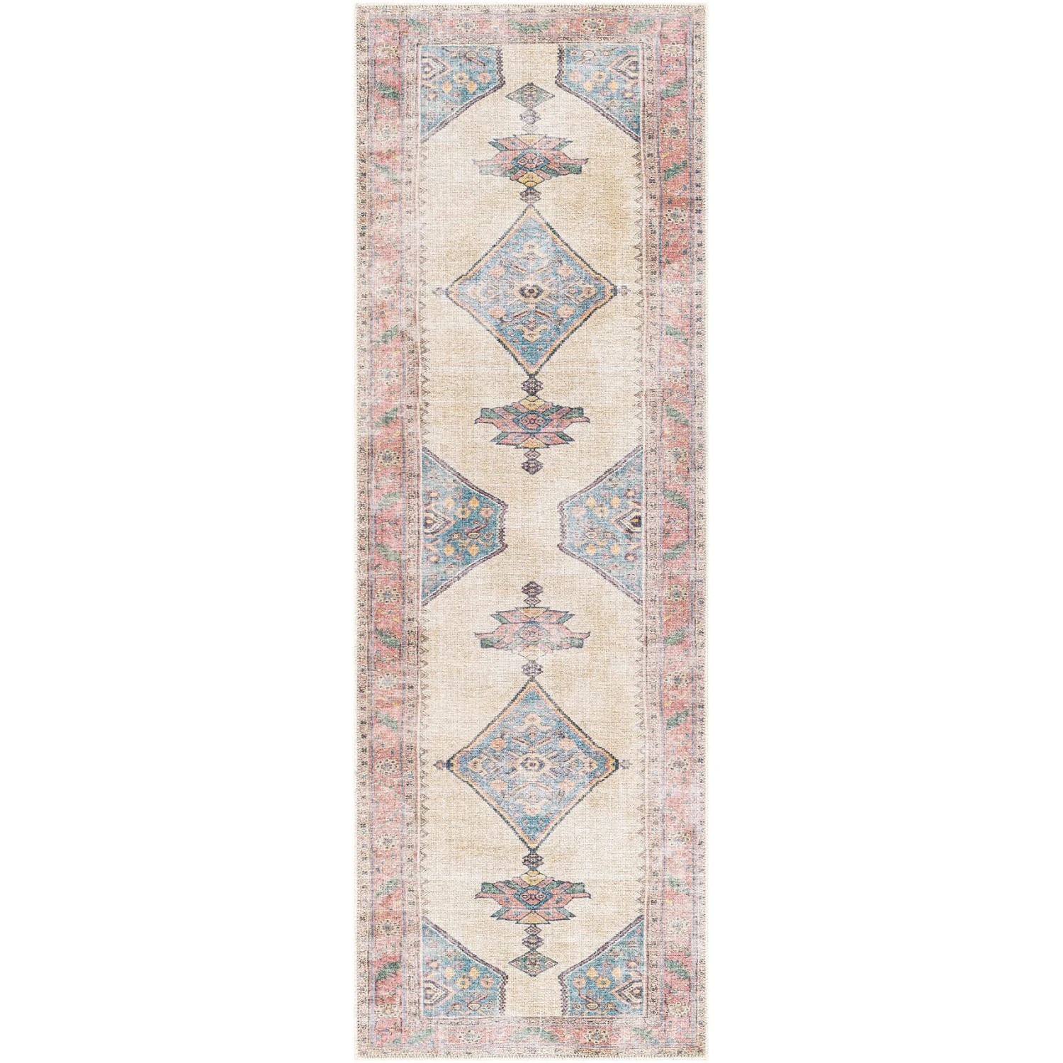 Artistic Weavers Yolanda Distressed Tribal Printed Machine Washable Area Rug 1 Artistic Weavers Yolanda Distressed Tribal Printed Machine Washable Area Rug