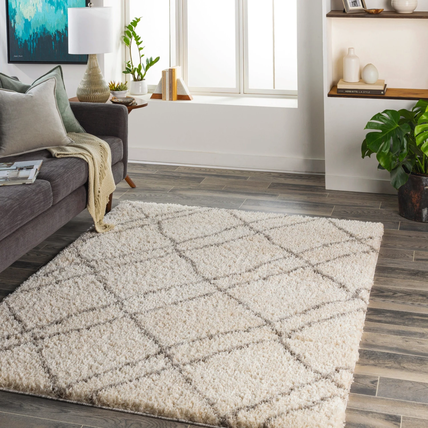 Artistic Weavers Zeki Transitional Trellis Plush Area Rug 2 Artistic Weavers Zeki Transitional Trellis Plush Area Rug - Image 2